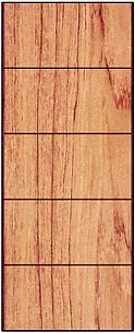 Horizontal wide slat flush