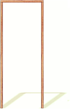 Timber door frame elevation